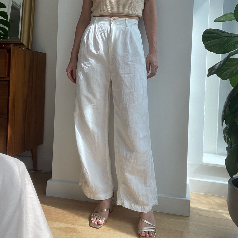& Other Stories Wide Pleated High Waist Trousers